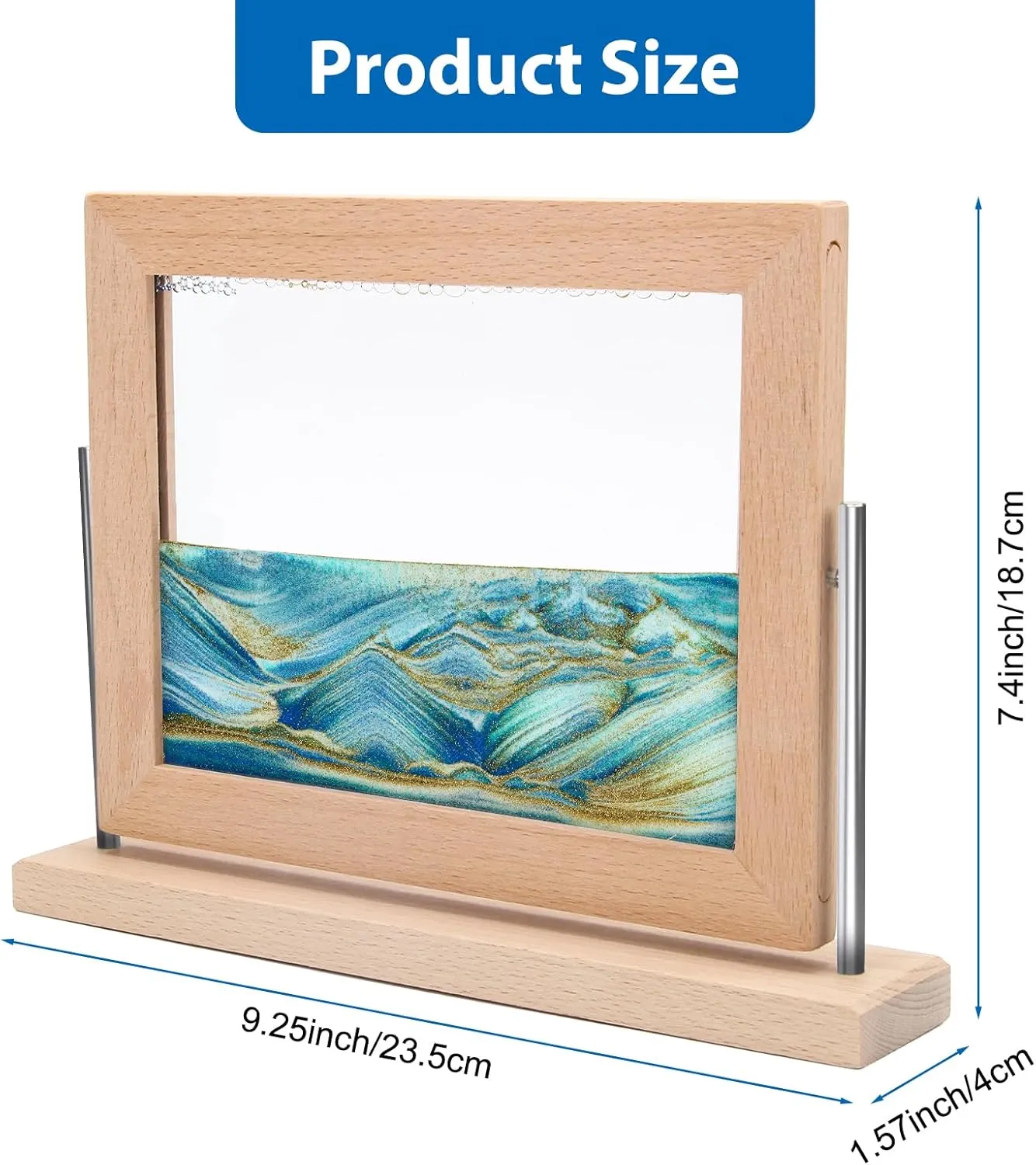 Coitak Moving Sand Art Picture, Dynamic Sand Picture, Desktop Moving Sand Art for Home Decor and Office