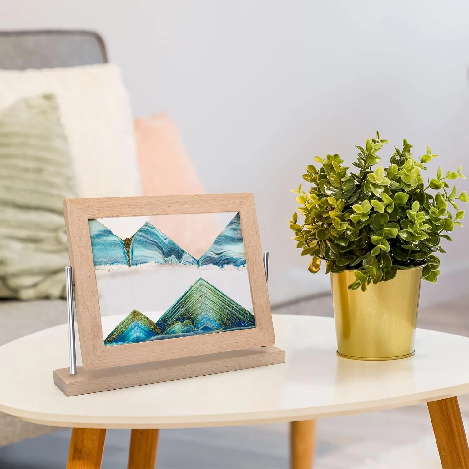 Coitak Moving Sand Art Picture, Dynamic Sand Picture, Desktop Moving Sand Art for Home Decor and Office
