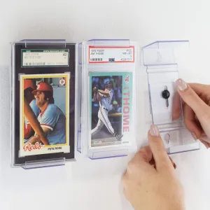 CollectorMount Card Mount for Graded PSA Trading and Sports Cards, Stand and Wall Mount Display for Collectible Cards (2 Mounts)