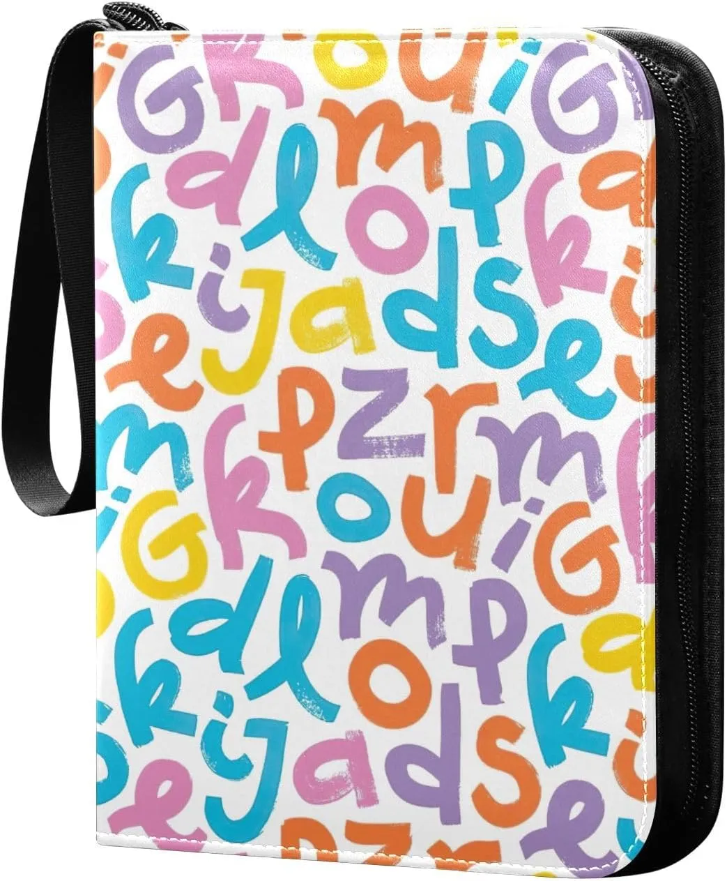 Colorful Brush Drawn Binder for Cards 4-Pocket Card Collectors Album Fits 400 Cards for Baseball Card, Football Card