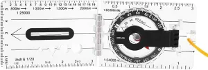 Compact Lightweight Map Ruler with Transparent Plastic - Essential Compass Tool Accessory for Outdoor Mapping