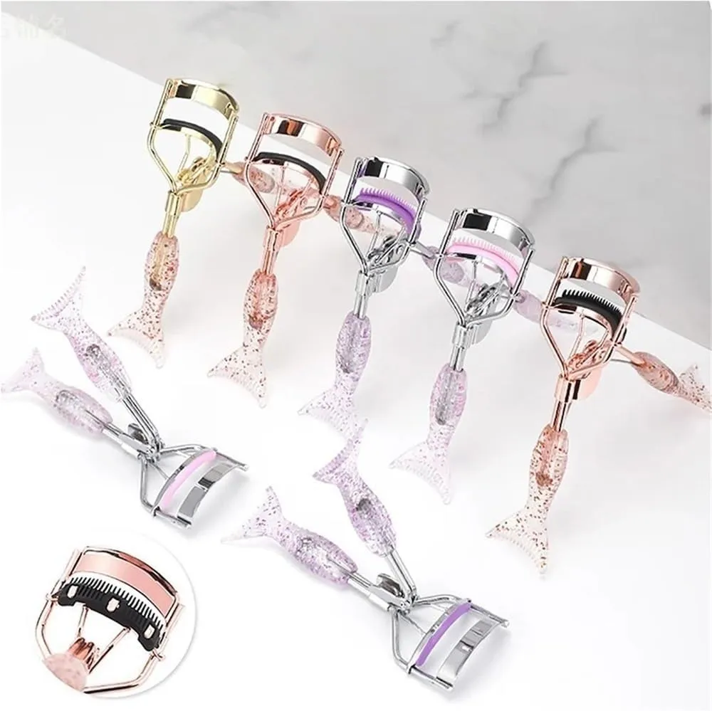 Convenient Metal Eyelash Curler Push Up Eyelash Curler Eyelash Curler with Comfort Grip Effortless Cosmetic Tools Lash Curler Beauty Products Easy to Use Curl Eye Shapes(Style7)