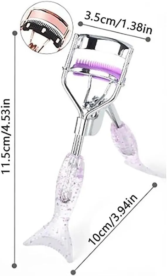 Convenient Metal Eyelash Curler Push Up Eyelash Curler Eyelash Curler with Comfort Grip Effortless Cosmetic Tools Lash Curler Beauty Products Easy to Use Curl Eye Shapes(Style7)