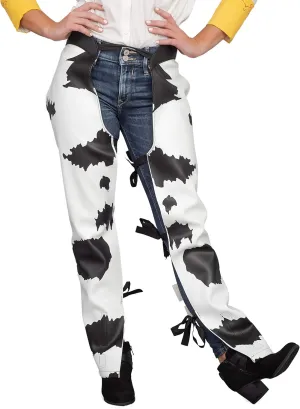 Costume Agent Jessie Cowboy Cowgirl Chaps Halloween & Cosplay Costume Accessory for Adults - White