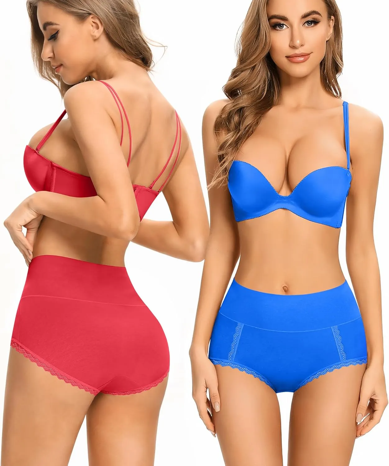 Cotton Underwear High Waisted Womens Full Coverage Ladies Comfy Panties (Regular & Plus Size)