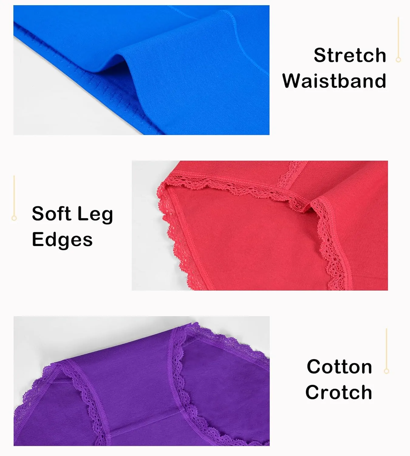 Cotton Underwear High Waisted Womens Full Coverage Ladies Comfy Panties (Regular & Plus Size)