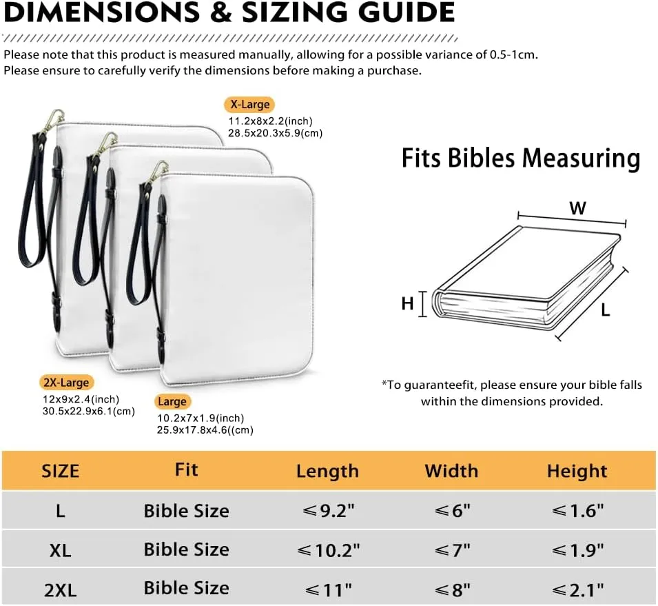 Cow Women Bible Cover for Men, Portable Leather Bible Holder with Handle Pockets Zipper Lightweight Christian Tote Bag for Worship Pilgrimage