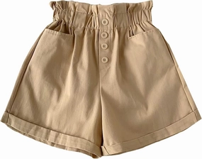 Cromoncent Girls Casual Baggy Trendy Short Pants High Waist Wide Leg Comfy Shorts, 4-12 Years