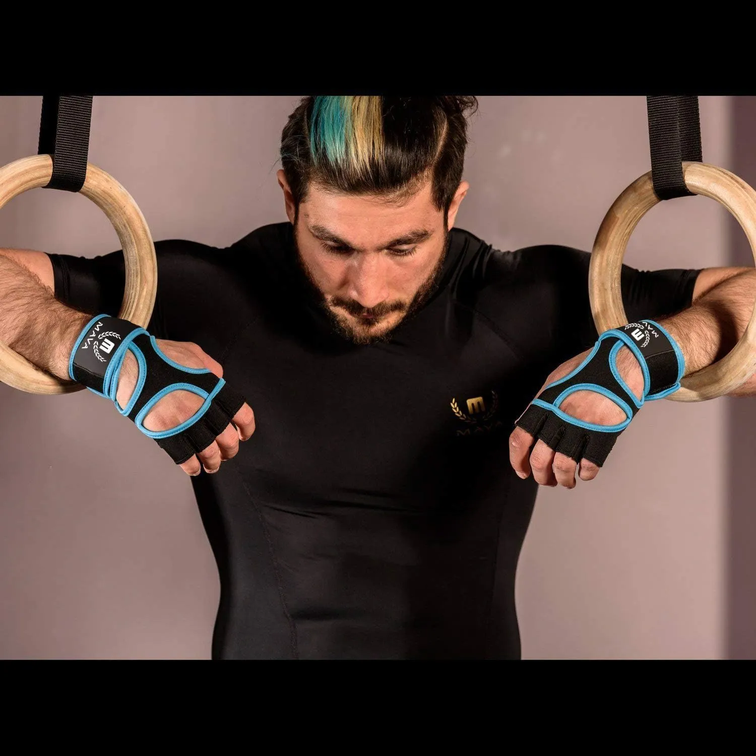 Cross Training Gloves with Wrist Support for Gym Workouts, WOD, Weightlifting & Fitness - Silicone Padded Workout Hand Grips Against Calluses with Integrated Wrist Wraps by Mava