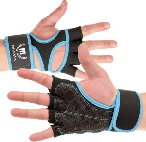 Cross Training Gloves with Wrist Support for Gym Workouts, WOD, Weightlifting & Fitness - Silicone Padded Workout Hand Grips Against Calluses with Integrated Wrist Wraps by Mava
