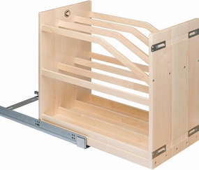 CTP115PF Base Cabinet Pull-Out Kitchen Cookie Tray Organizer 11-7/8"W x 20"H x 21-1/2"D - Solid Maple - Blum Soft Close Slides