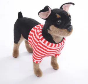 CU-MATE 10'' Doberman Pinscher Dog Stuffed Animals - Black and Tan Realistic Plush Toy Puppy Dog Standing Present Gift for Boys Girls