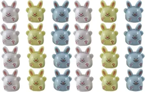 Curious Minds Busy Bags 24 Bunny Rabbit Pull Back Racer Cars - Easter Themed Small Toys - Easter Egg Filler Set - Small Toy Prize Assortment Egg Hunt (2 Dozen)