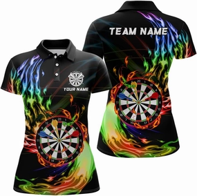 Customized Name, Team Name Jersey, Funny Dartboard Colorful Paint Splash Dart Shirts for Women, Best