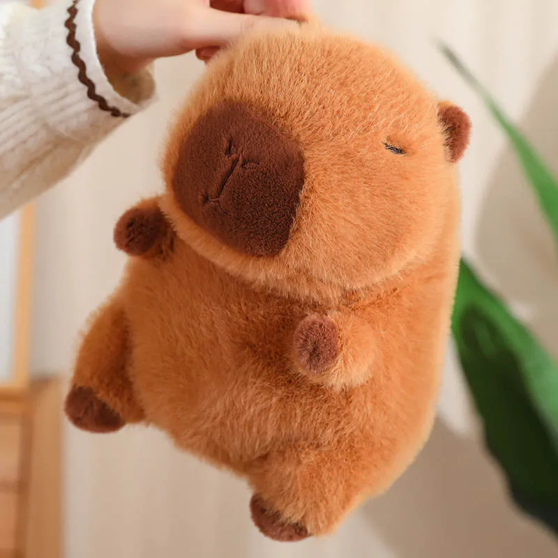 Cute Capybara with Vegetable Hat Plush Toy