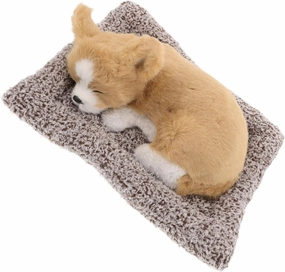 Cute Plush Dog Dashboard Accessory Realistic Sleeping Dog Ornament for Car Fun Dashboard Decoration for Women Adorable Pet Figurine for Vehicle Decor
