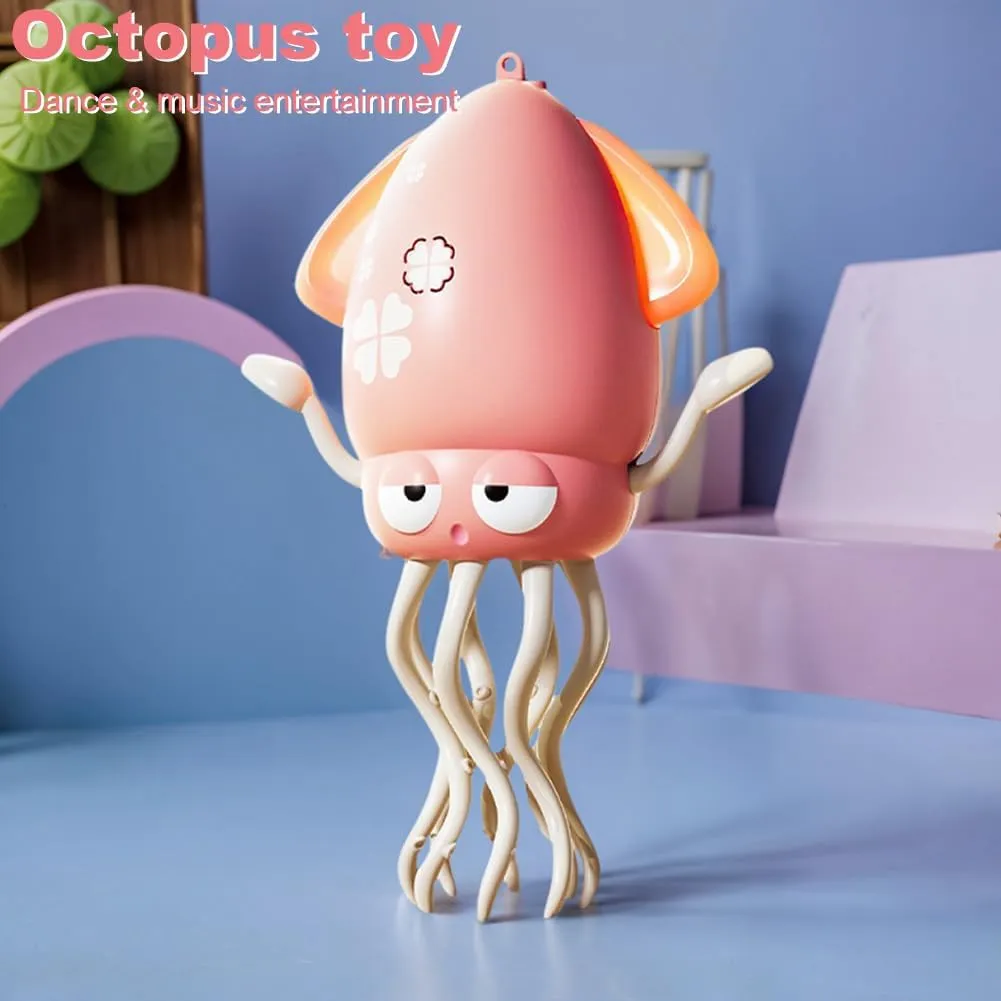 Dancing Octopus Toy, Electric Dancing Octopus Toy with LED & Music,Creative Crazy 8-Leg Action Crawling Octopus