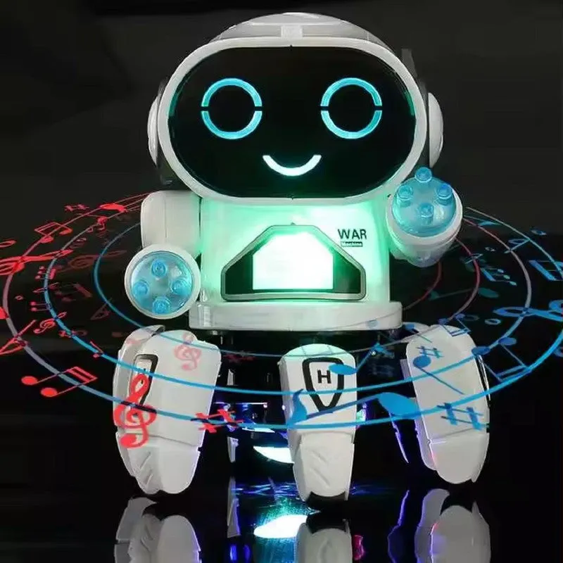 Dancing Robot Toy with Flashing Lights and Musical Sounds