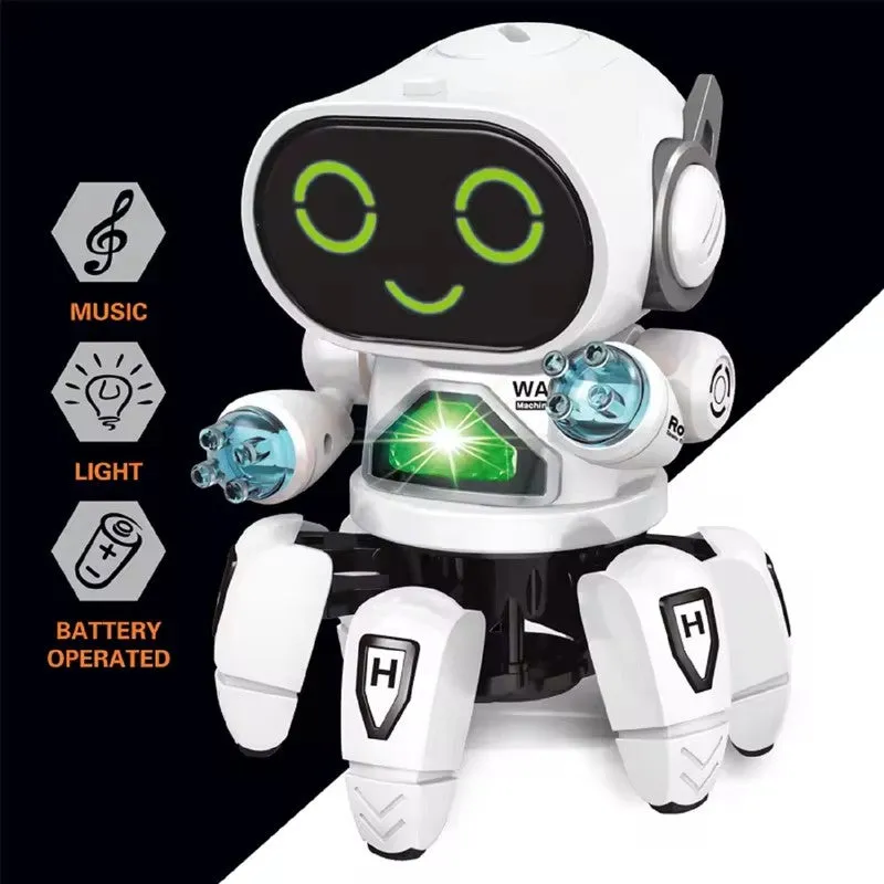 Dancing Robot Toy with Flashing Lights and Musical Sounds