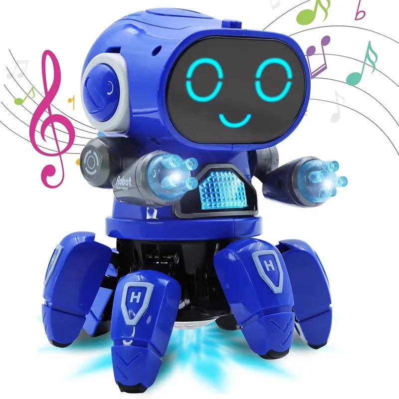 Dancing Robot Toy with Flashing Lights and Musical Sounds
