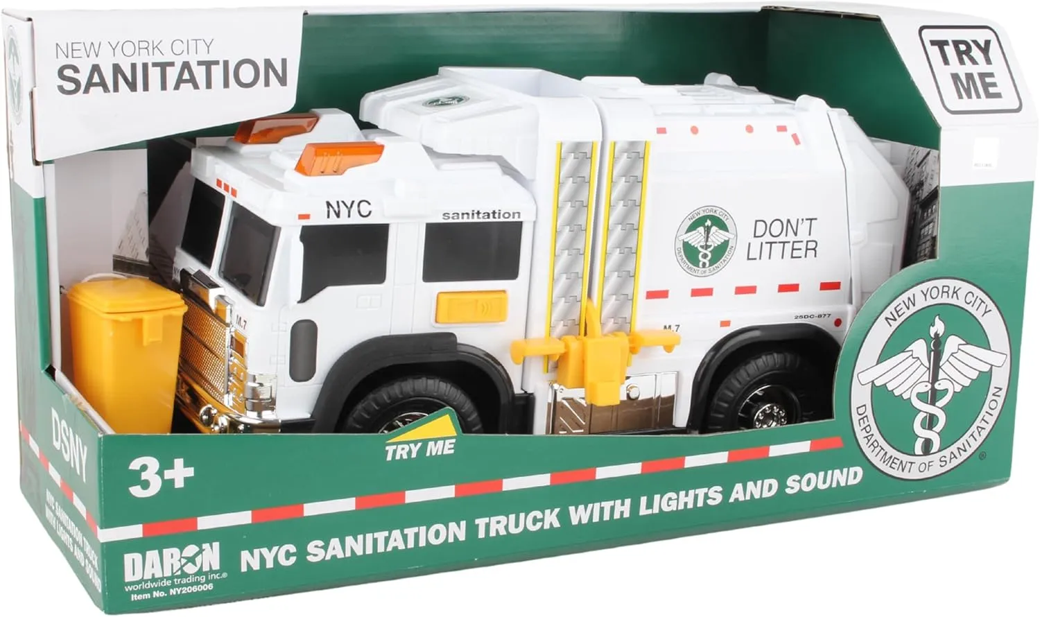 Daron NYC Sanitation Truck with Lights & Sounds 2019 New