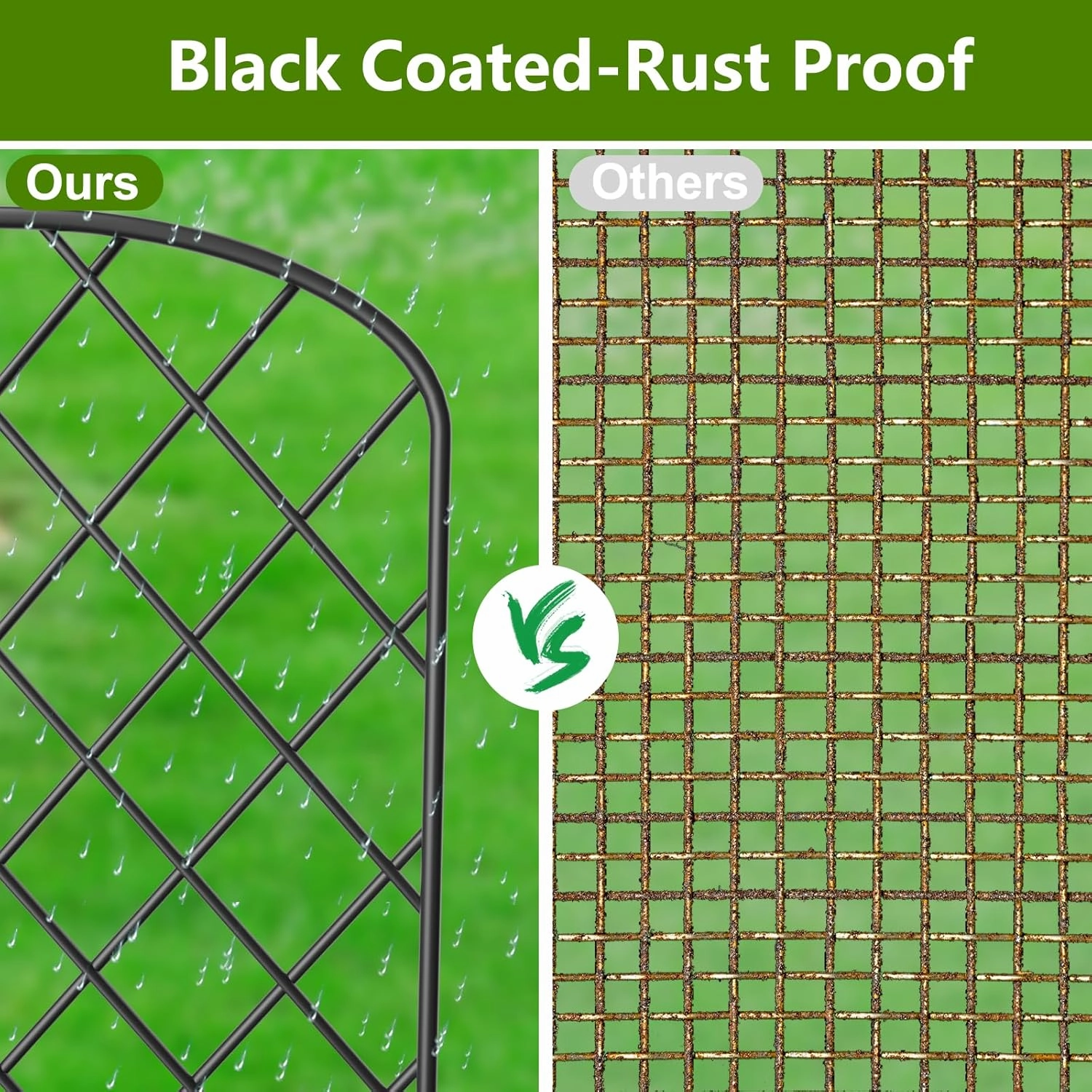 Decorative Garden Fence 19 Pack Garden Fencing Border 20ft(L) x 24in(H) Animal Barrier Fence Panels Rustproof Metal Wire Temporary Fence for Dog Yard Patio Outside, Arched
