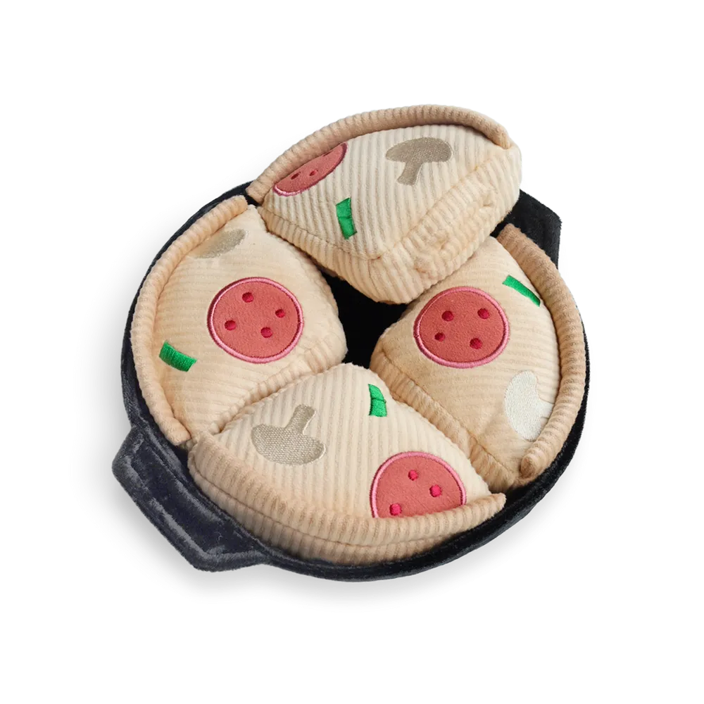 deep dish pizza enrichment toy