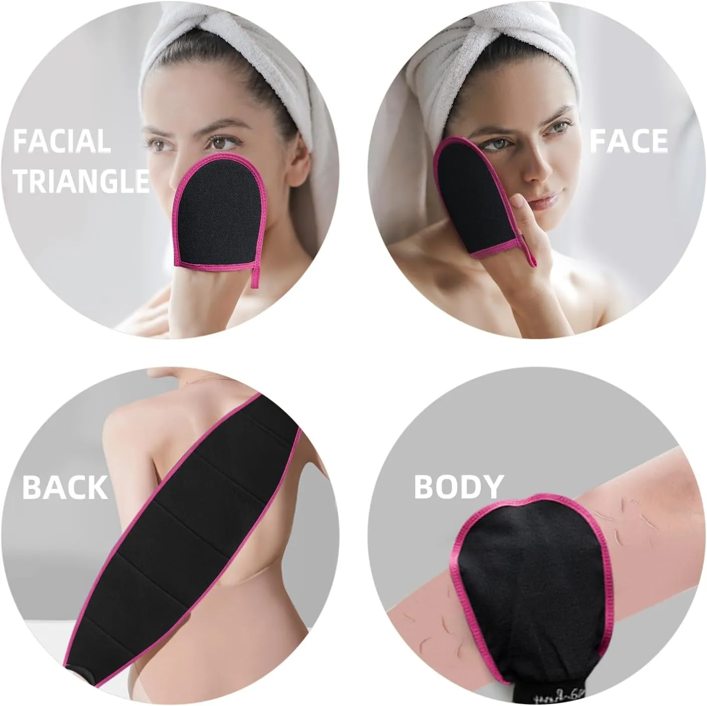 Deep Exfoliating Back Scrubber -Bath & Shower Back Scrub - Body Exfoliator Scrub Tool - Skin Care for Women & Men - Exfoliation Body Scrubber for Shower