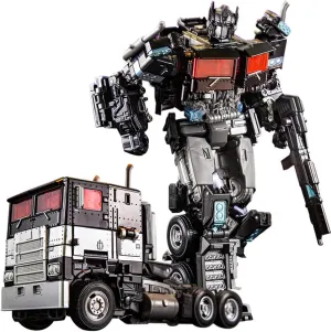 Deformation Alloy Car Robots Manual Assemble Action Figure Desktop Decoration Collectible Model Gifts Limited Edition, Multicolor（Black Optimus Prime Dark Commandere）