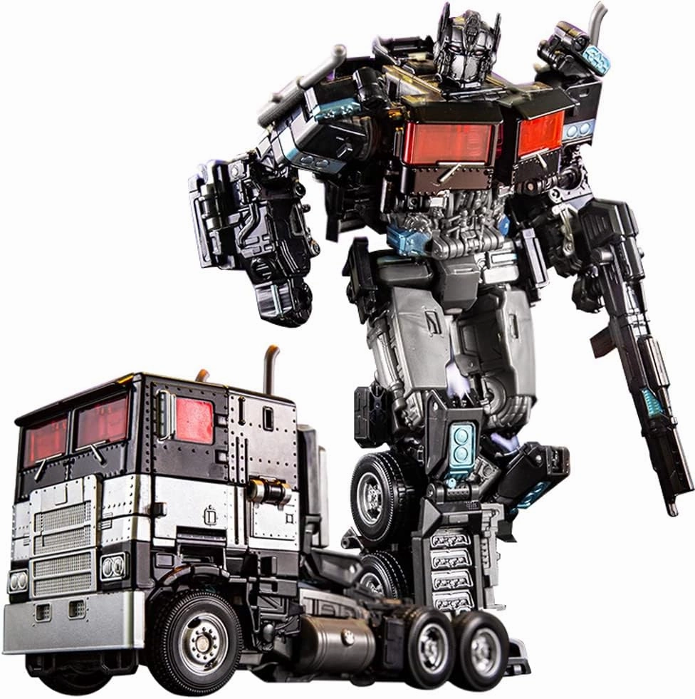 Deformation Alloy Car Robots Manual Assemble Action Figure Gifts Collectible Model Ornaments Statue Limited Edition, Multicolor（Black Optimus Prime Dark Commandere）