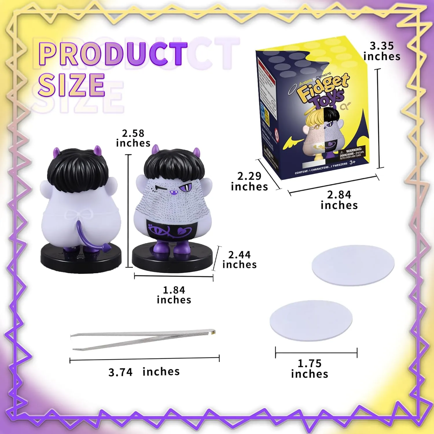 Demons Trichotillomania Picking Fidget Toys for Halloween Christmas Party Gift Treat Bag Filler Supply,Skin Picking Toys Bobblehead Dashboard Car Deco for Boy Girl Car Interior Desk Ornaments Gifts