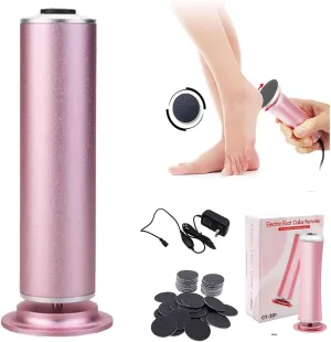 DermaveElectric Foot Callus Remover, Electric Foot File for Foot Callus Remover, DermaveBest Pedicure Tool, Foot Cleanser, Foot Scrubber for Dead Skin and Cracked Heels (Pink)