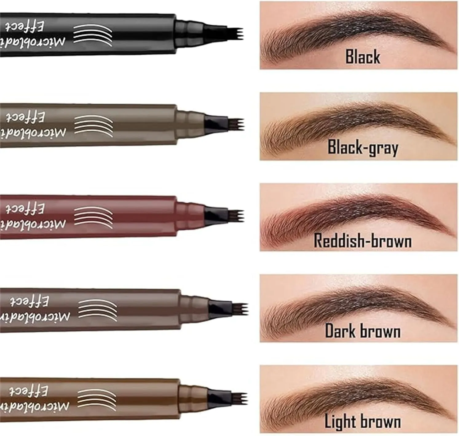 Diamondneck Waterproof Eyebrow Pen, 2025 Upgraded Natural Brows Eyebrow Pen, 3D Waterproof Microblading EyebrowPen, 4 Tipped Precise BrowPen, Long Lasting Eyebrow Pencils For Women (Red Brown)