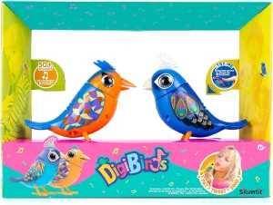 Digibirds Interactive Whistling Bird Toy - Voice Responsive, Portable with Digi-Clip, Connectable Singing Choir, Perfect for Kids