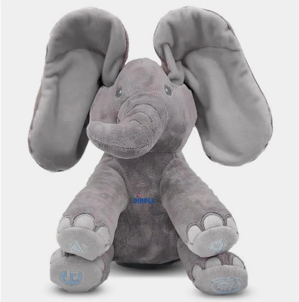 Dimple Emery Elephant Stuffed Animal Toy – 2025 Limited Edition – Animated Plush Grey Singing Elephant, Interactive Peek-a-Boo for Babies and Kids, Perfect for Toddlers, Ages 0 and up