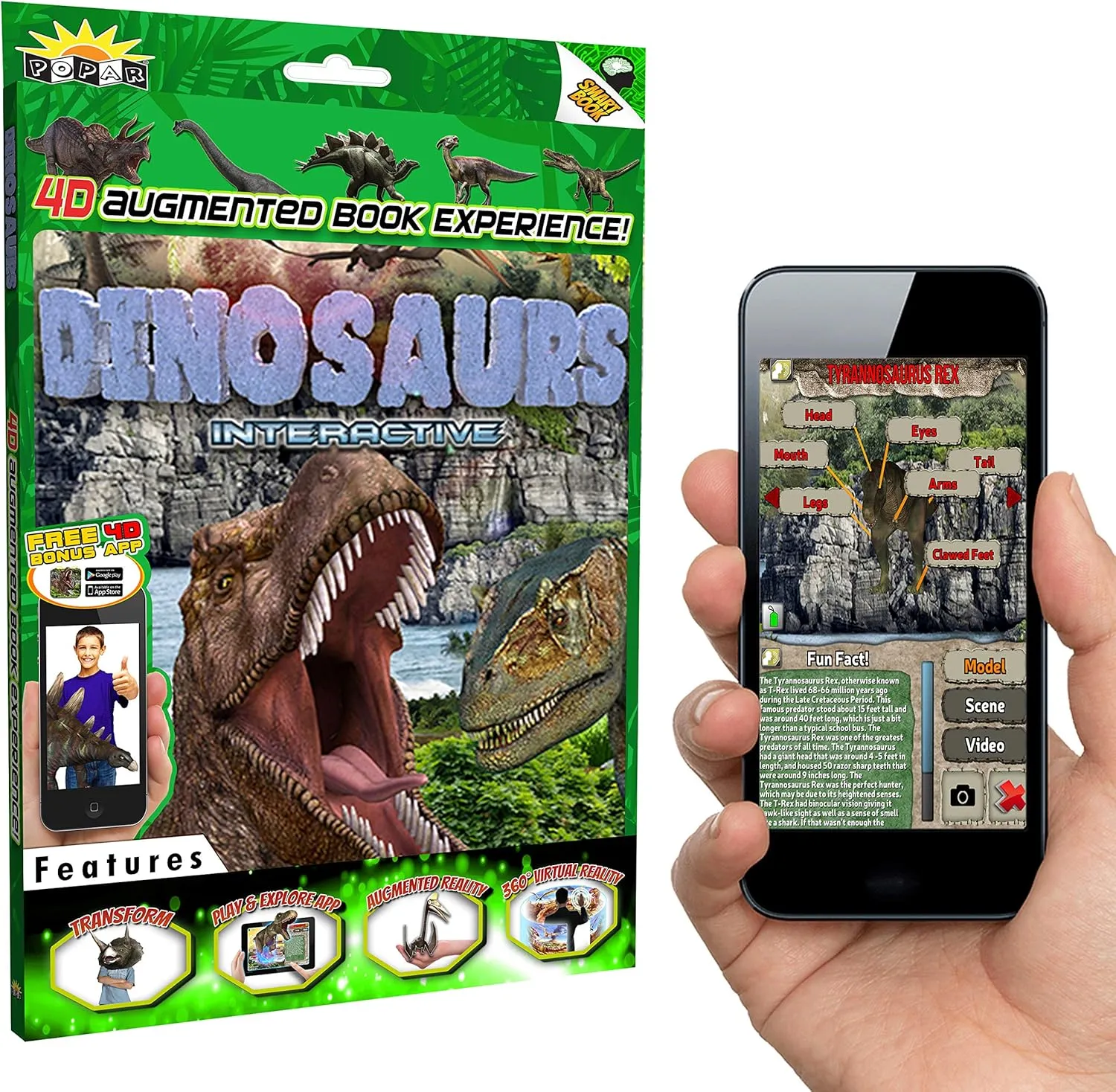Dinosaurs 4D Interactive Smart Book and App