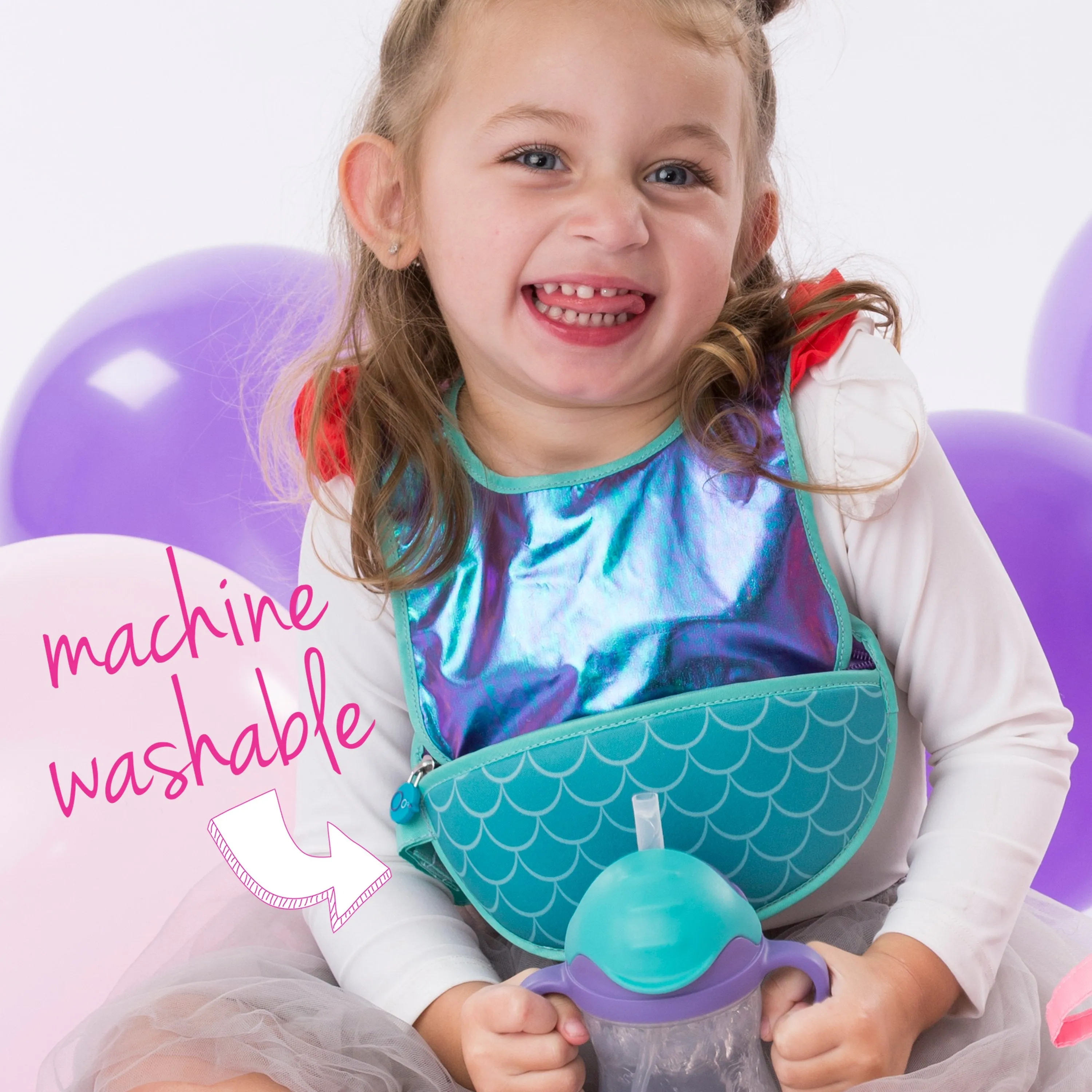 Disney - Aurora travel bib   flexible spoon