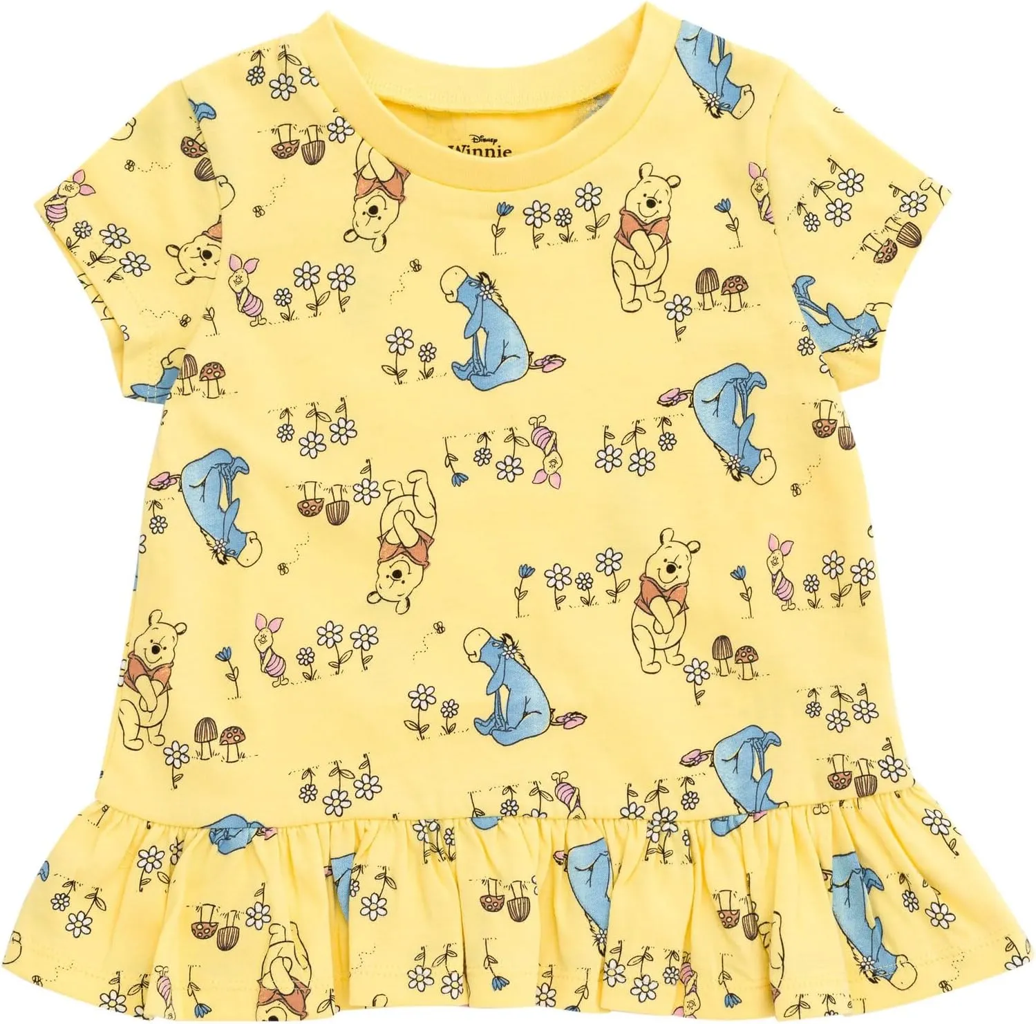 Disney Floral 2 Pack T-Shirts Infant to Big Kid Sizes (12 Months - 14-16)
