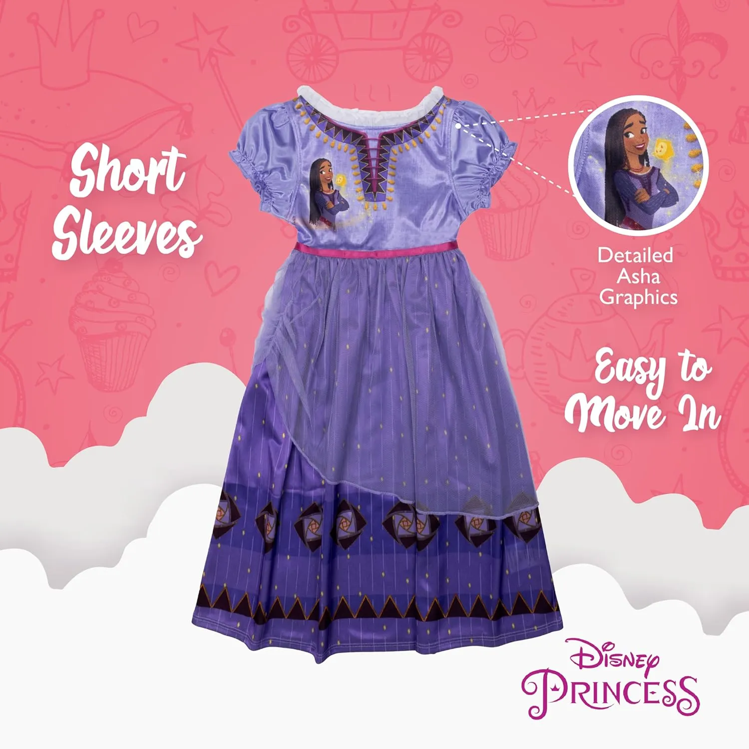 Disney Girls' Fantasy Gown Nightgown