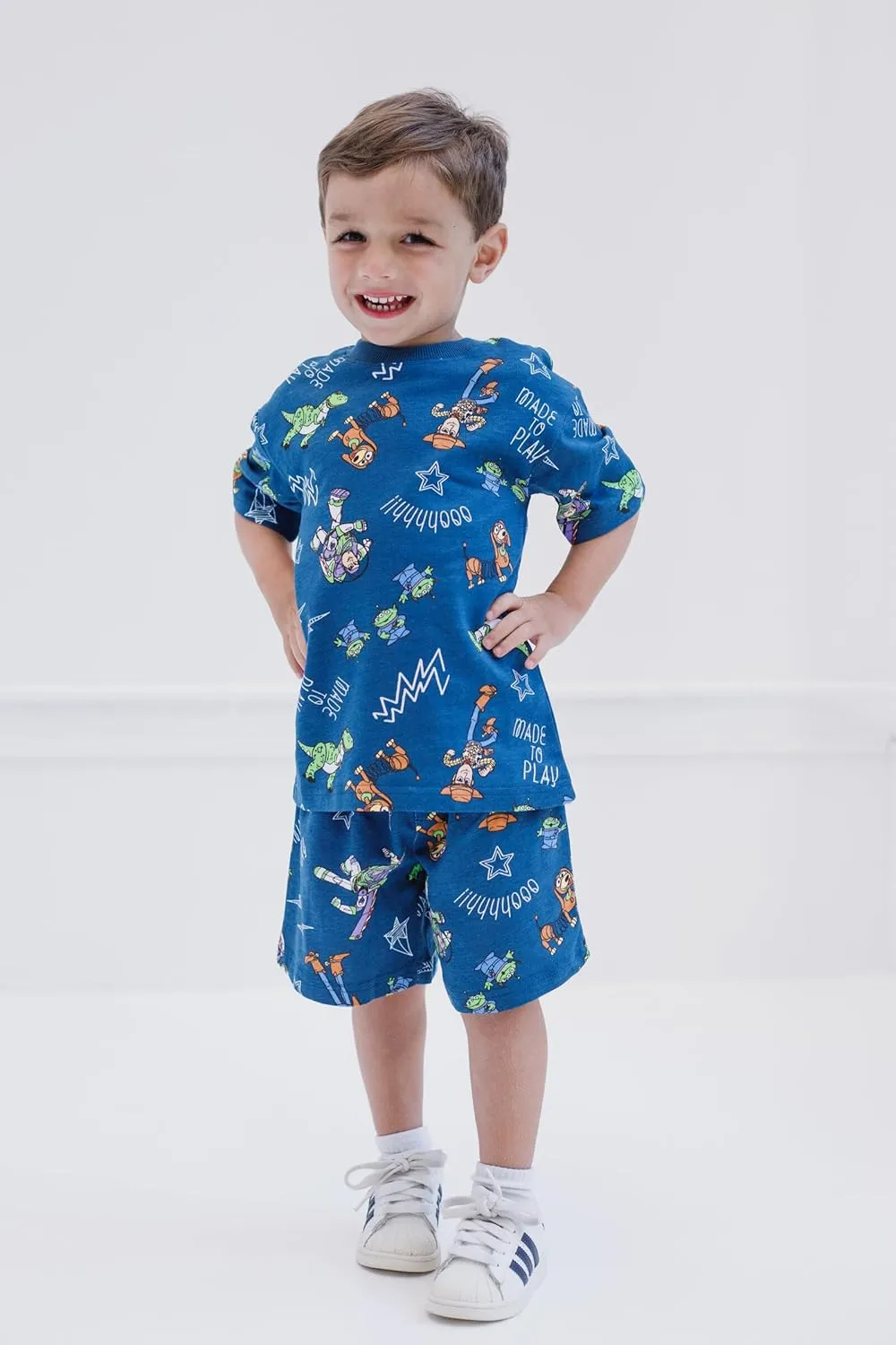 Disney Mickey Mouse Lion King Toy Story Cars French Terry T-Shirt & Shorts Set Infant to Big Kid Sizes (12 Months - 10-12)