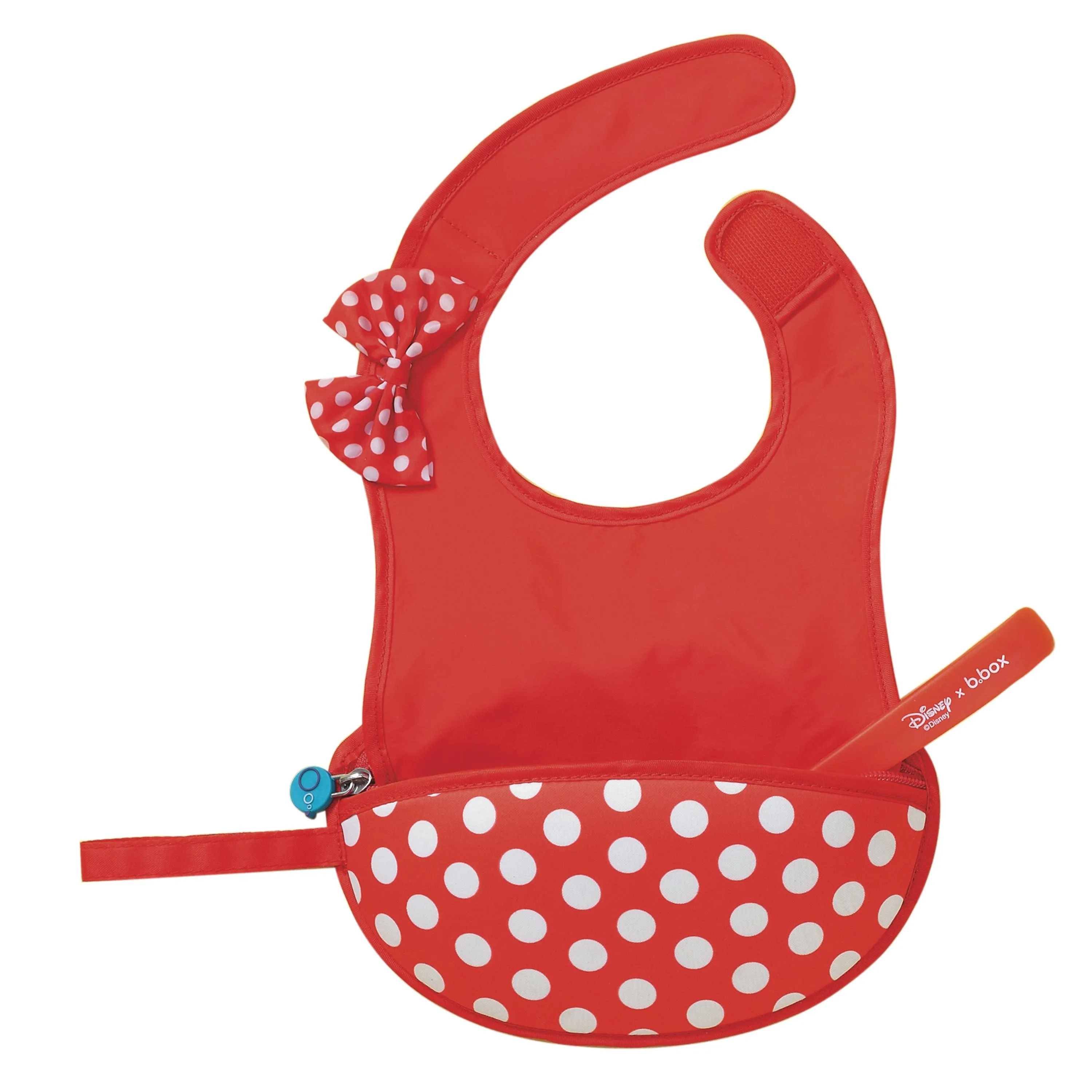 Disney - Minnie Mouse travel bib   flexible spoon