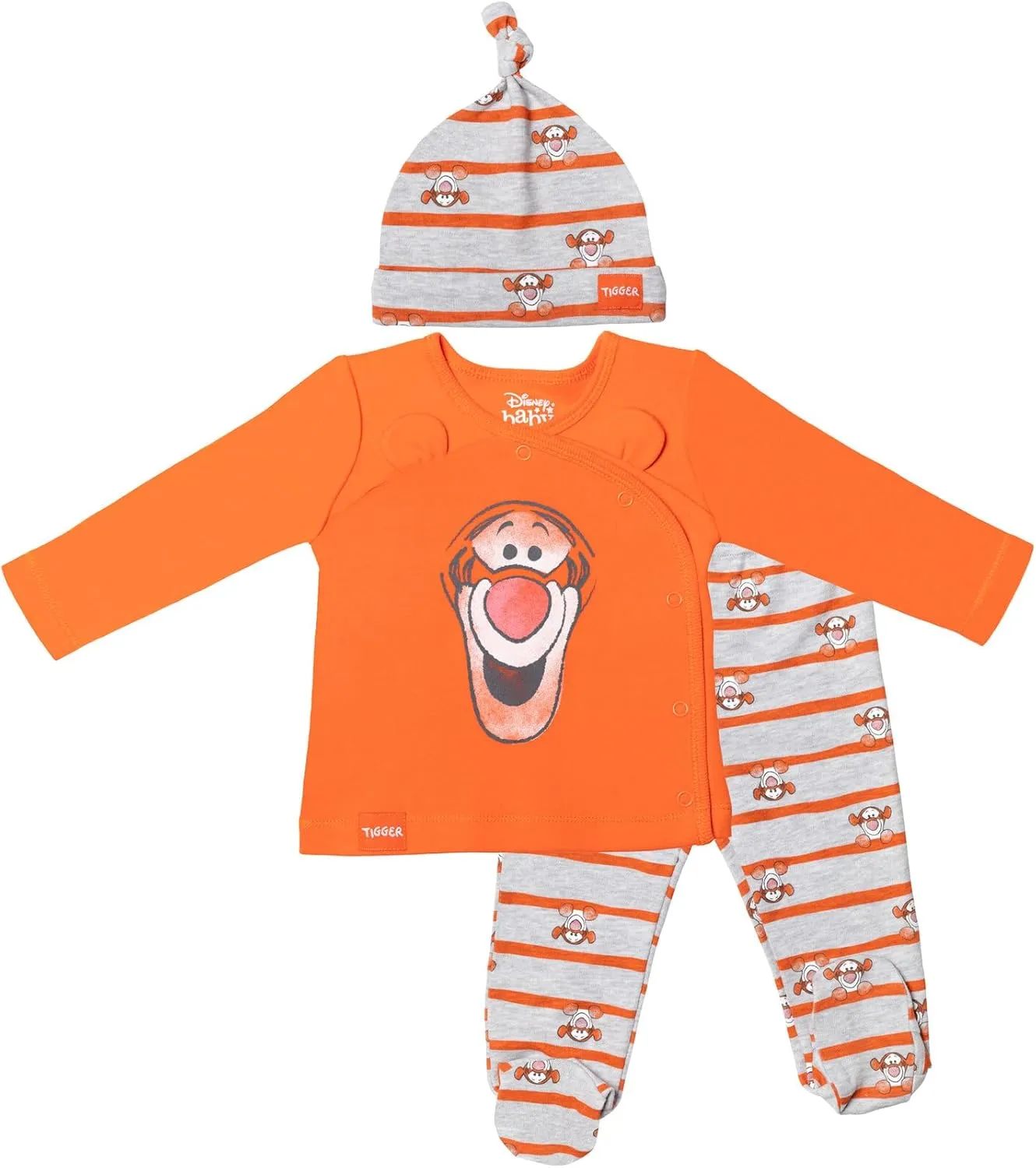 Disney Winnie the Pooh Tigger Baby Jacket Pants and Hat 3 Piece Outfit Set Newborn to Infant