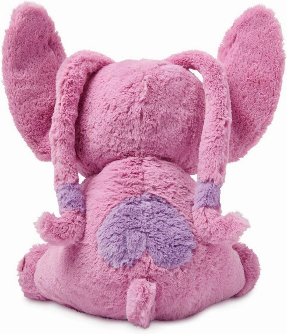 Disney Store Official Angel Medium Soft Toy for Kids, Cuddly Character with Fuzzy Texture and Embroidered Details, Flexible Floppy Ears, Disney Plushy Suitable for All Ages.