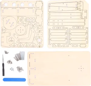 DIY Robot Arm Building Toy Kit with Hydraulic Wooden Mechanical Model for Teaching, Just Enjoy the Fun with Your Children