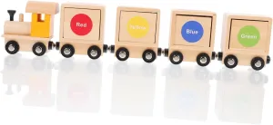 DIY Wooden Train Shape Matching Set for Kids Toddler Train Toys Colorful Sorting Plaything