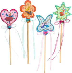 DJECO DIY Little Fairies Magic Wand Craft Kit - Create Your Own Fairy Wand - Arts & Crafts for Little Ones - Fun & Creative for Family & Friends - Creative Kit for Children 5  Years