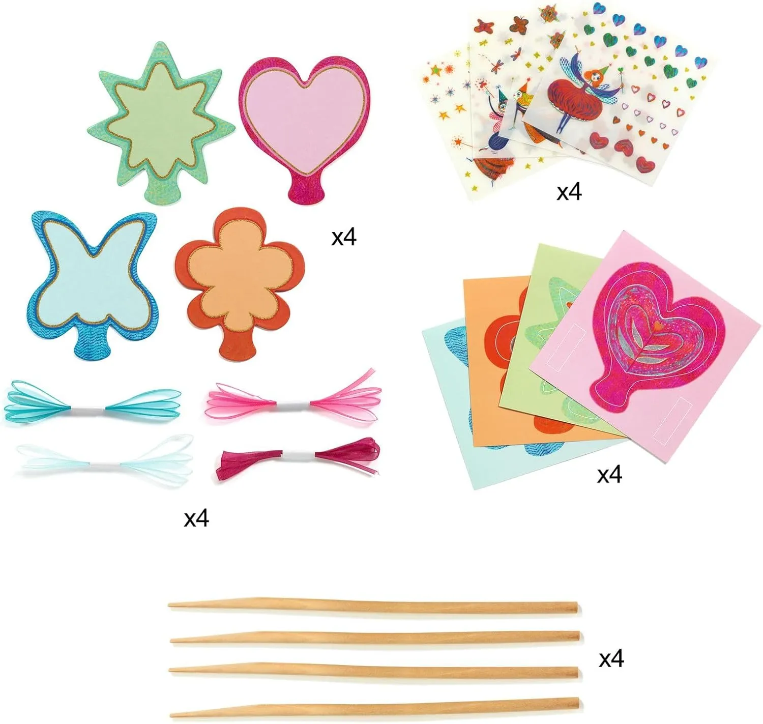 DJECO DIY Little Fairies Magic Wand Craft Kit - Create Your Own Fairy Wand - Arts & Crafts for Little Ones - Fun & Creative for Family & Friends - Creative Kit for Children 5  Years