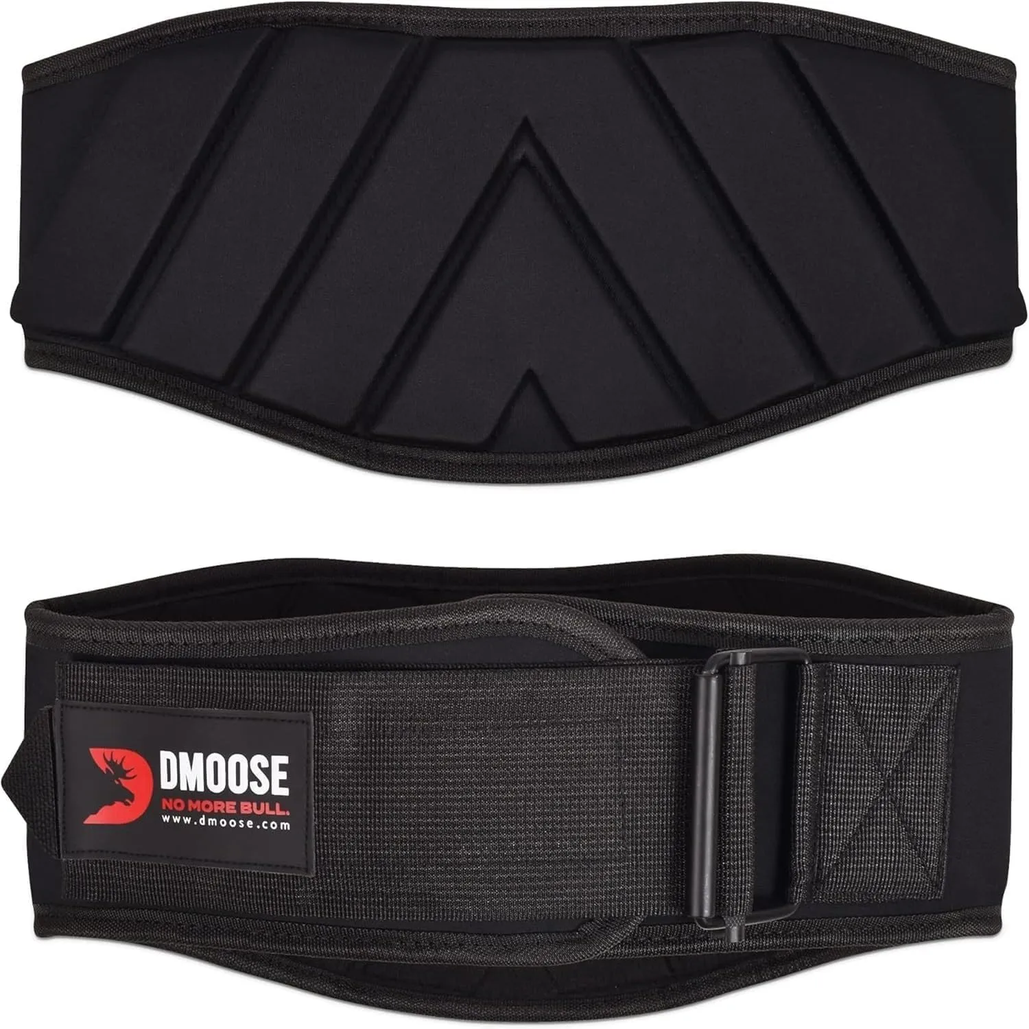 DMoose Fitness Neoprene Weight Lifting Belt - Adjustable 6" Gym Support for Stability & Lumbar Support - Sweat Resistant Weightlifting Belt for Men & Women for Squats, Deadlifts & Bench Presses
