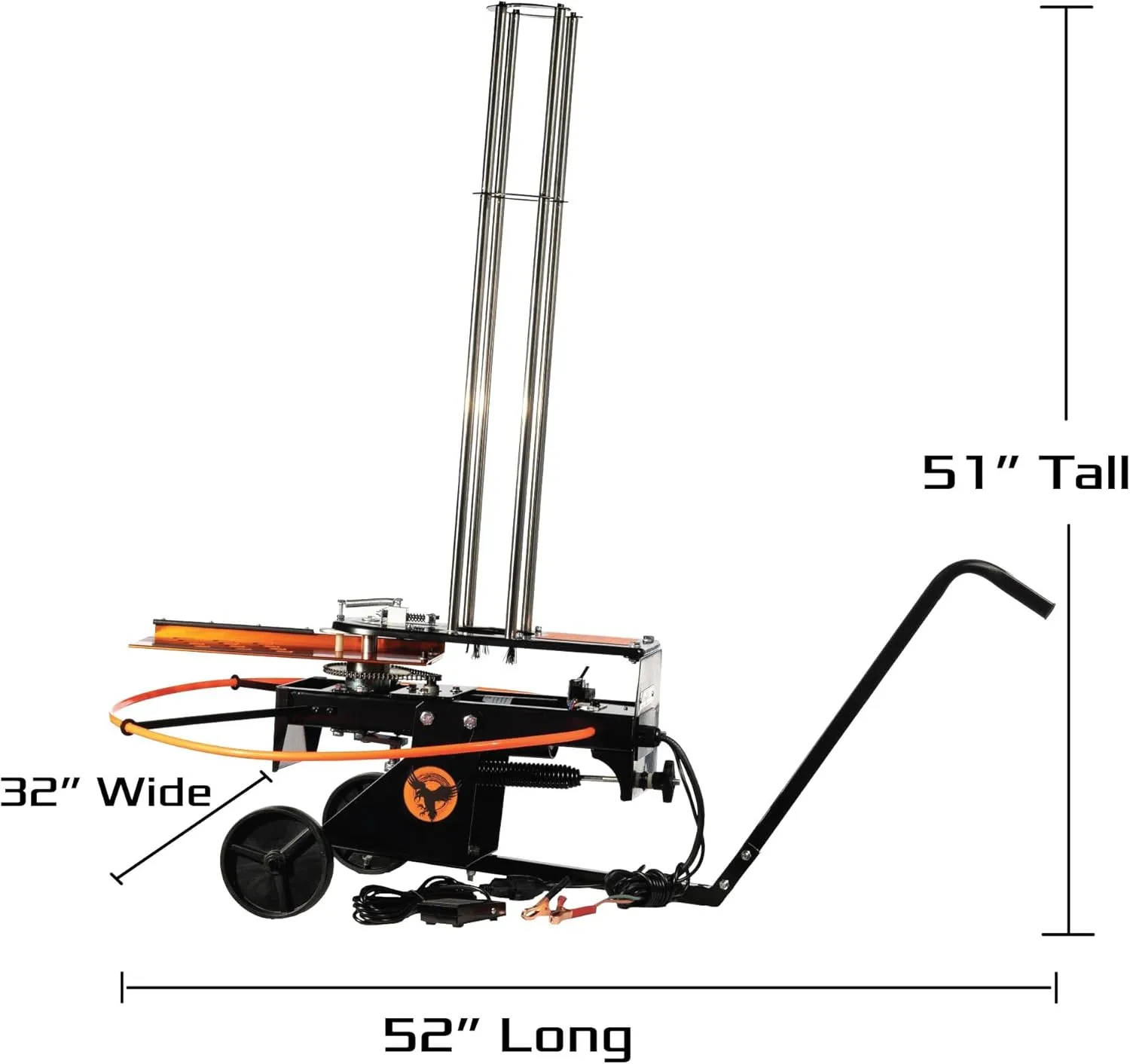 Do All Outdoors Raven Automatic Clay Pigeon Thrower with Wheels & Pull Handle - Holds 75 Clay Pigeons - 25 ft Foot Pedal Cord - Easy Transport Electronic Skeet Thrower Machine