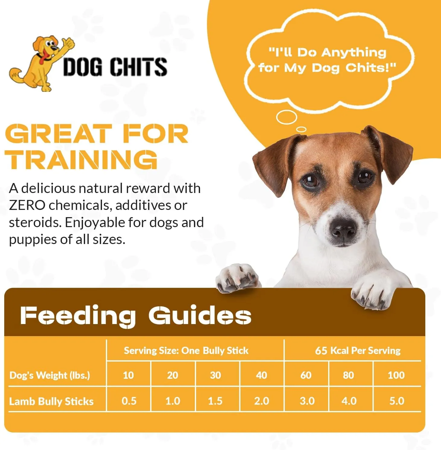 Dog Chits Lamb Bully Sticks for Dogs and Puppies | 8 oz (12 Pieces ) | Natural Healthy Long Lasting Chew for Large and Small Dogs Protein Treats | Odor Free